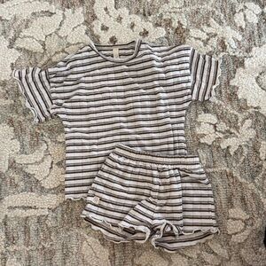 Childhoods Striped Ruffle Set